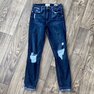 Frame Denim Le High Skinny Ripped Jeans